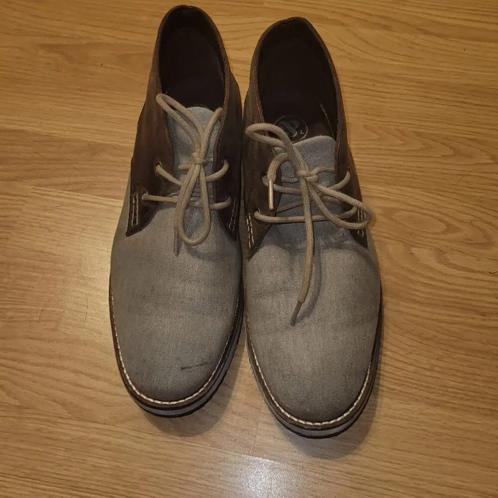 Thomas and Vine Mens Leather Chukka Boot Oxfords Size 9 Brown/Gray